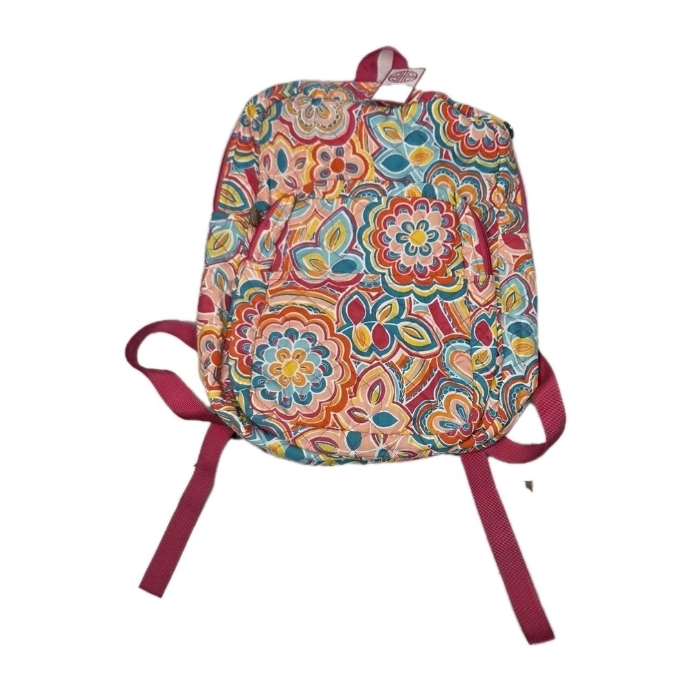Buckhead Betties Multi Color Backpack Quilted Pink/ Blue Floral Power  3 Pocket